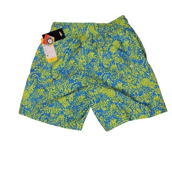 Speedo Men's Pineapple Swim Shorts/Trunks Size Small Blue/Green UPF 50+ - Picture 2 of 8